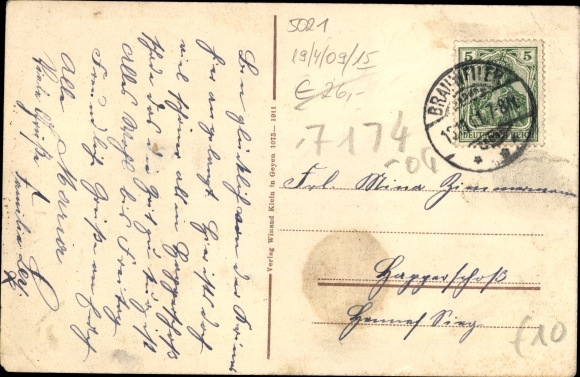 Postcard Geyen Pulheim North Rhine Westphalia, Catholic Church