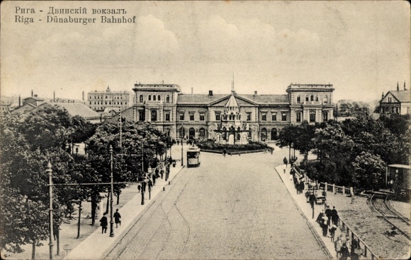 Ak Riga Letland, Dünaburg Station, Tram