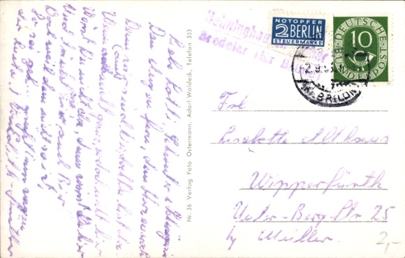 Ak Landpoststempel Helminghausen über Bredelar (Kr. Brilon)