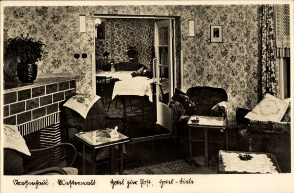 Postcard Straßenhaus Westerwald Rhineland Palatinate, Hotel zur Post, Hall, Owner Wilh. Noll