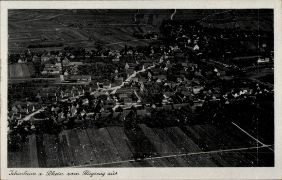 Postcard Ichenheim Neuried in Baden, aerial photograph