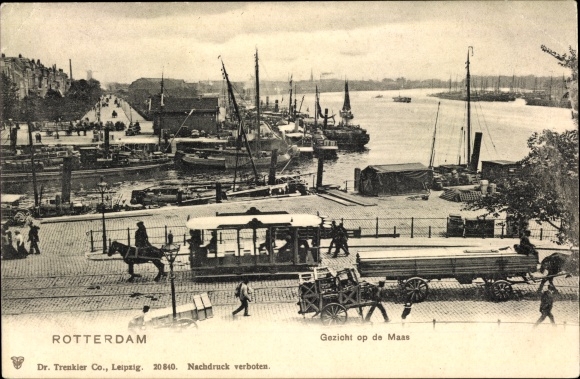 PC Rotterdam South Holland Netherlands, Gezicht op de Maas, tram
