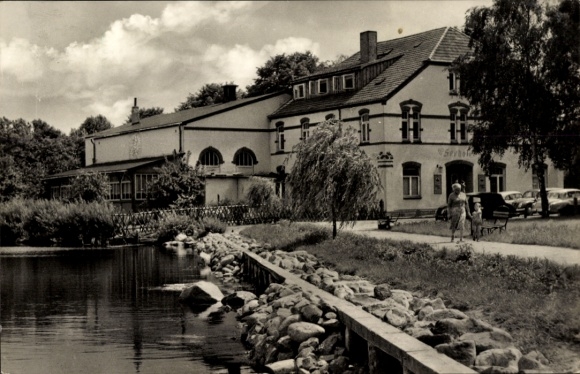 Postcard Krakow am See in Mecklenburg, HOG Seehotel