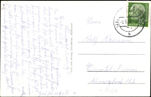 Postcard Nümbrecht in the Oberberg district, Pension Grümer