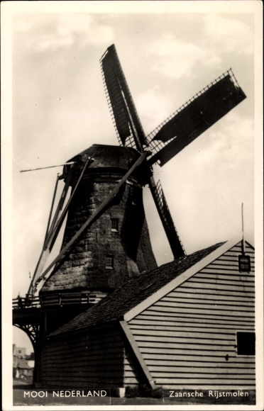 Postcard Beautiful Netherlands, Zaansche Rijstmolen