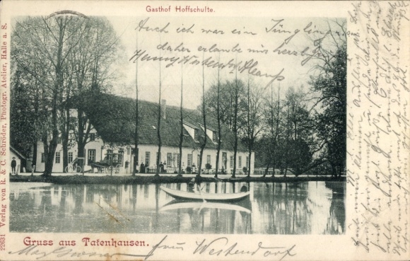 Postcard Tatenhausen Bokel Halle in Westphalia, Gasthof Hoffschulte