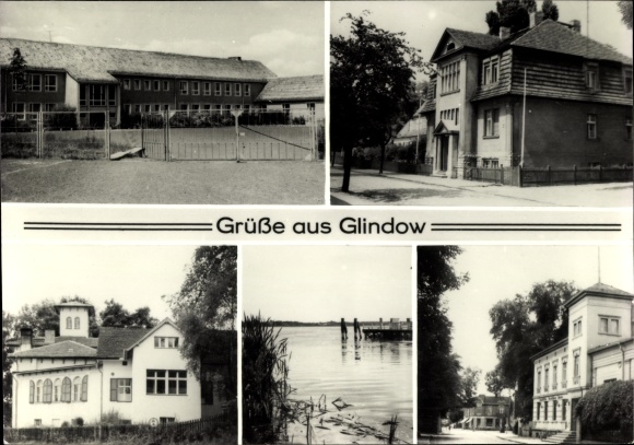 Ak Glindow Werder op de Havel, lokale secties, watersectie