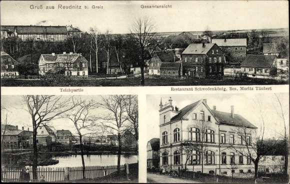 PC Reudnitz Mohlsdorf in Thuringia, general view, pond, restaurant Schwedenkönig
