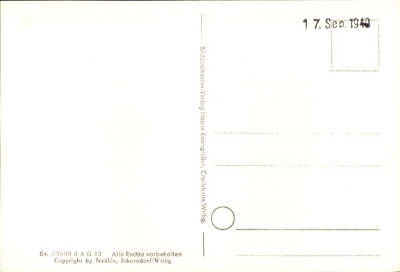 Postcard Raisting Upper Bavaria, aerial photograph