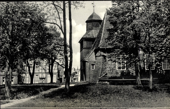 Postcard Visselhövede in Lower Saxony, church