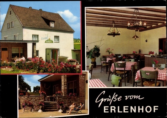 Postcard Waldernbach Mengerskirchen in the Westerwald, private pension Erlenhof