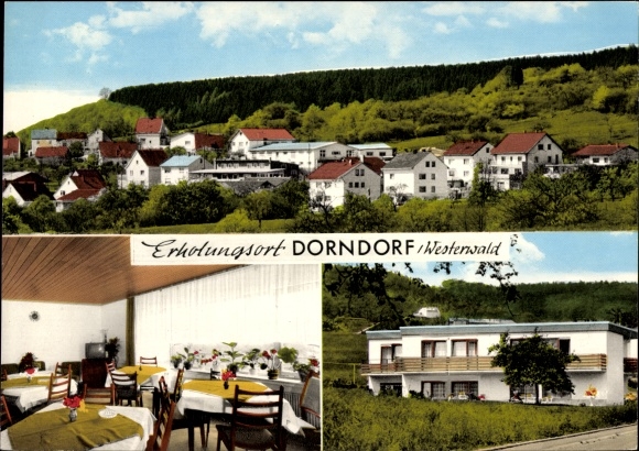 PC Dorndorf Dornburg in the Westerwald, Panorama, Pension Waldblick, owner J. Kunz, street view