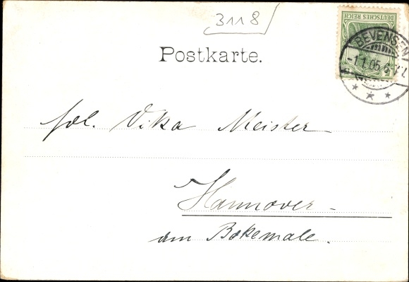 Postcard Golste Natendorf in the Lüneburg Heath, parsonage, estate, house of the headman