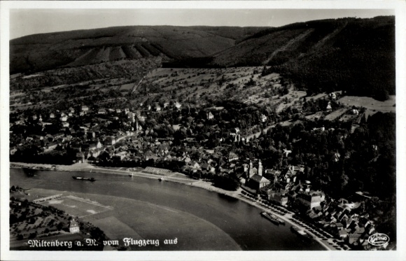 Postcard Miltenberg am Main Lower Franconia, aerial photograph