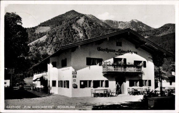 Postcard Scharling Kreuth am Tegernsee Upper Bavaria, Gasthof Zum Hirschberg