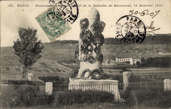 Ak Rueil Hauts-de-Seine, Denkmal für die Schlacht von Buzenval, 19. Januar 1871