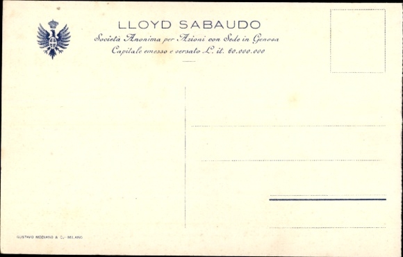 PC steamer Conte Rosso, Lloyd Sabaudo, Italian Line