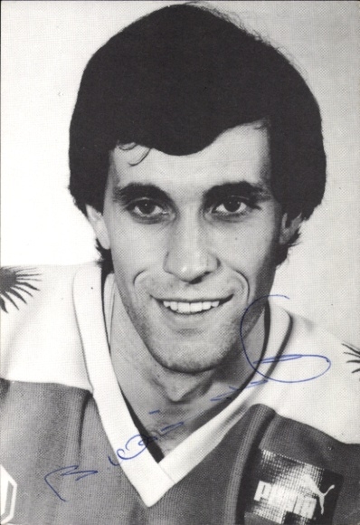 Autograph card athlete unknown, portrait, autograph
