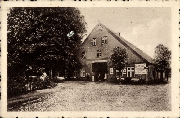 Ansichtkaart Krupunder Halstenbek in Holstein, naar de oude herberg Sandkrug