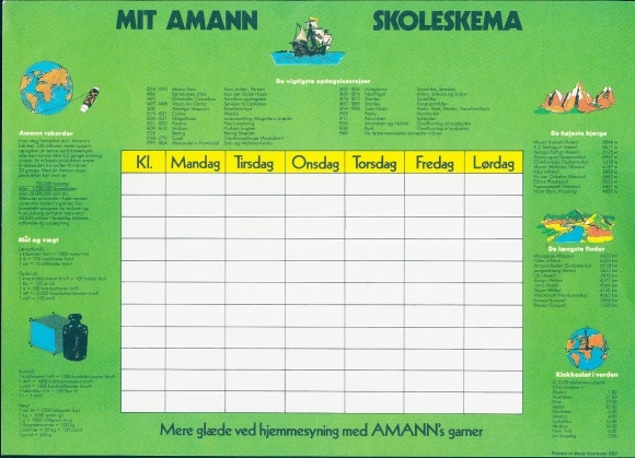 Timetable Advertising, Amann, Universal Sewing Thread