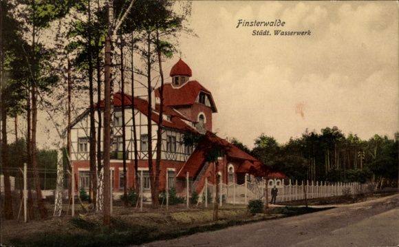 Ak Finsterwalde in der Niederlausitz, Städt. Wasserwerk