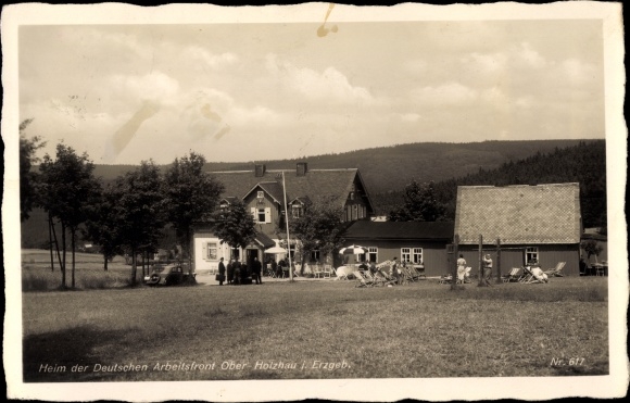 Ak Ober Holzhau Rechenberg Bienenmühle Erzgebirge, Heim der Deutschen Arbeitsfront
