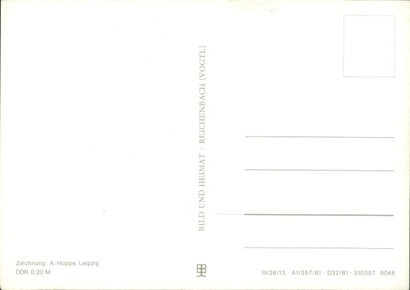 Maps artist PC Hoppe, around the Müritz, goods, Rechlin, Zielow, Röbel