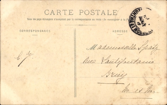 Postcard Mars Tour Lorraine Meurthe et Moselle, Alsace and Lorraine on the border, Vionville