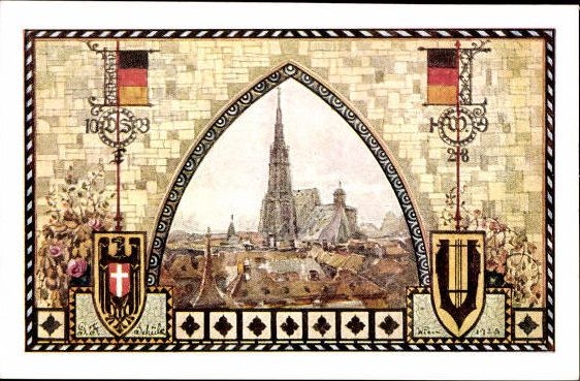 6 PCs in envelope, 10th German Singers' Festival Vienna 1928