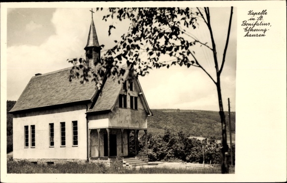 Postcard Elkeringhausen Winterberg in the Sauerland, St. Bonifatius chapel