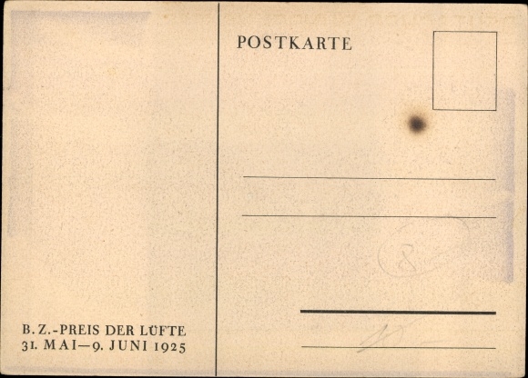 Artist PC Hohlwein, Ludwig, German sightseeing flight 1925, BZ price of the air