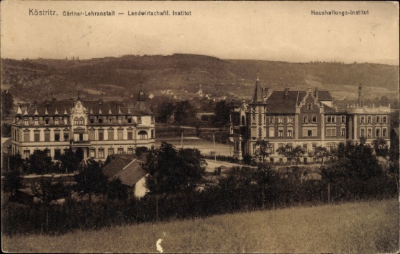 Ak Bad Köstritz in Thüringen, Gärtner-Lehranstalt, Landwirtschaftl. Institut, Haushaltungs-Institut
