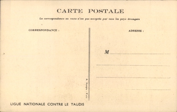 Artist Postcard Poulbot, Francisque, Children and Pig in a Kitchen