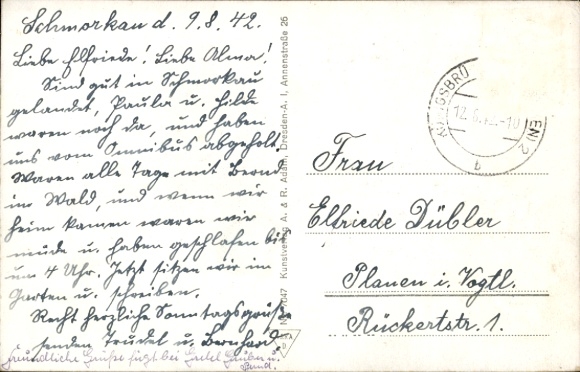 Postcard Schmorkau Neukirch Saxony, Königsbrück military training area, castle