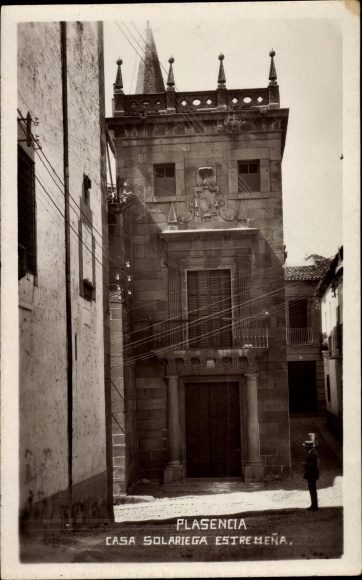 Postcard Plasencia Extremadura, Manor House Estremena