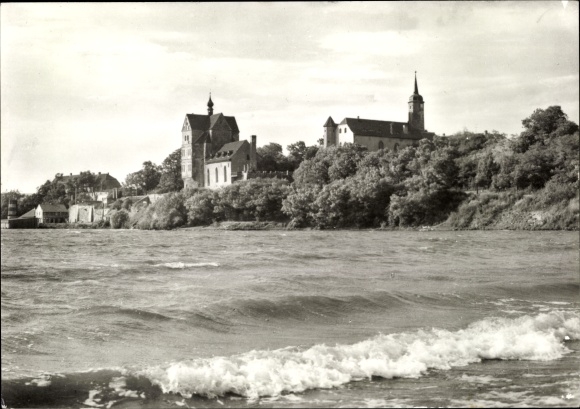 Ak Seeburg im Mansfelder Land, Blick zum Schloss am Süßen See