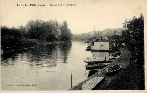 Ak Bellevue Hauts de Seine, Die Seine