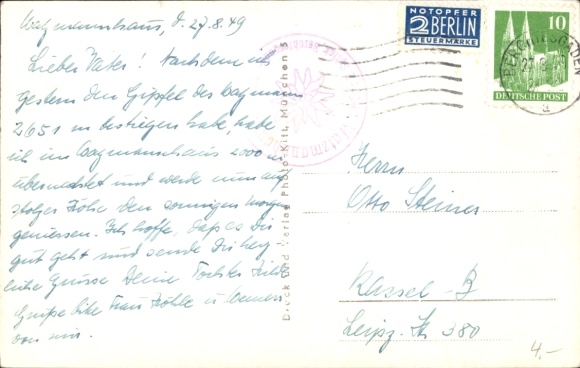 Postcard Ramsau in Berchtesgadener Land Upper Bavaria, Watzmannhaus, Münchnerhaus am Watzmann