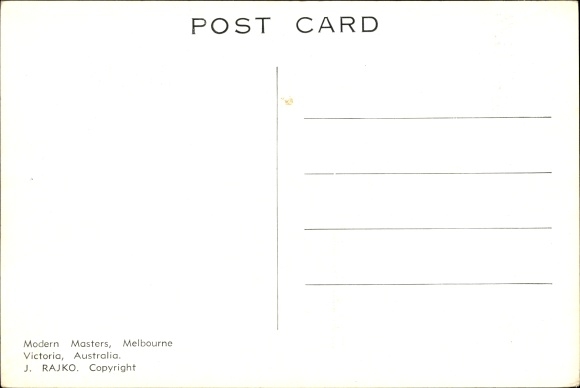 Artist Postcard Rajko, S., Melbourne Australia, Olympia, Olympic Games 1956, Javelin thrower