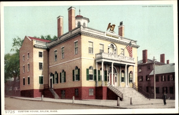 Postcard Salem Massachusetts USA, Customs Office