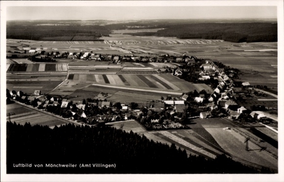 Ak Mönchweiler im Schwarzwald, Luftbild