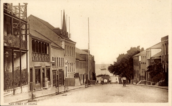 Postcard Jamestown St Helena, Hauptstraße