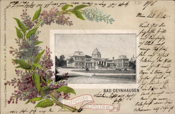 Postcard Bad Oeynhausen in Westphalia, Solbad, Flieder