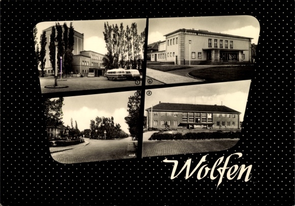 PC Bitterfeld Wolfen in Saxony Anhalt, theater, Leipziger Straße, movie theater, train station