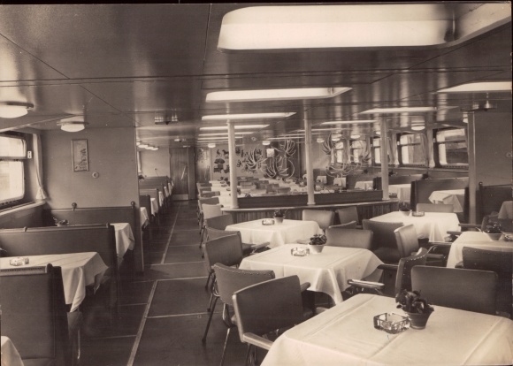 PC White Fleet Berlin, luxury passenger ship, dining room, interior view
