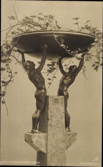 6 old Postcard sculptures, different epochs