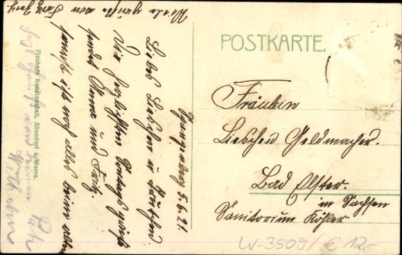 Postcard Spangenberg in Hesse, market square