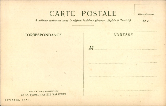 Postcard Dresden Oberpoyritz, La Morale de Pierrot par Geoffroy Pl. 5. Aimez et defense of your patrie.