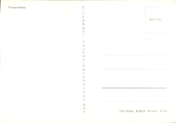 Postcard Tangermünde in Saxony Anhalt, aerial photograph