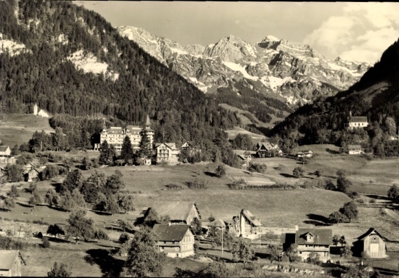 KP Flüeli Ranft Sachseln Kt. Obwalden, Panorama, Widderfeld, Nünalphorn, Hufstock